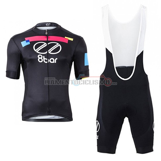 2017 Abbigliamento Ciclismo Equipo 8bar Manica Corta Nero