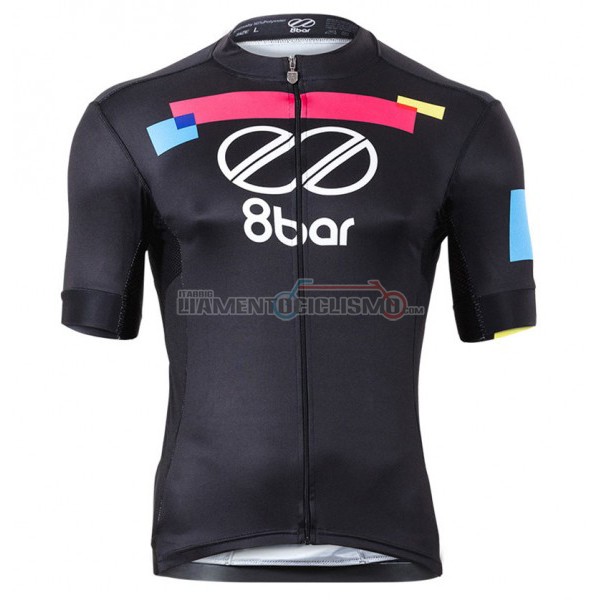 2017 Abbigliamento Ciclismo Equipo 8bar Manica Corta Nero