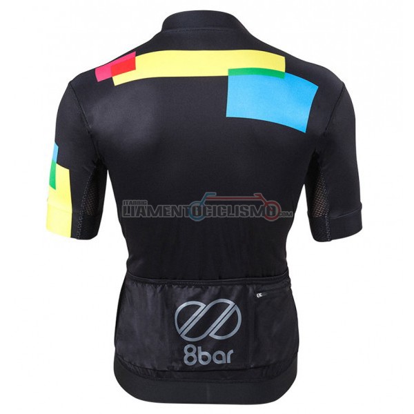2017 Abbigliamento Ciclismo Equipo 8bar Manica Corta Nero