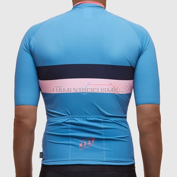 2017 Abbigliamento Ciclismo Maap Fat Stripe Manica Corta Blu
