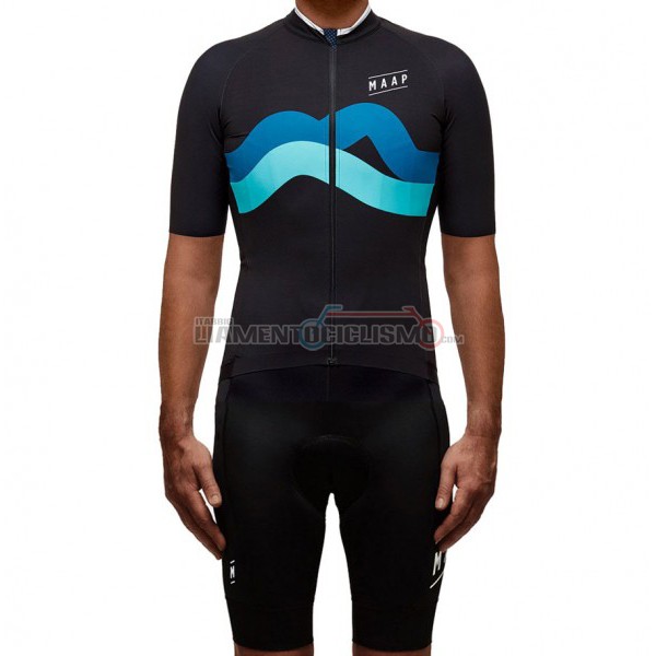 2017 Abbigliamento Ciclismo Maap Fat Stripe Manica Corta Nero