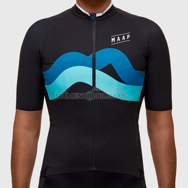 2017 Abbigliamento Ciclismo Maap Fat Stripe Manica Corta Nero