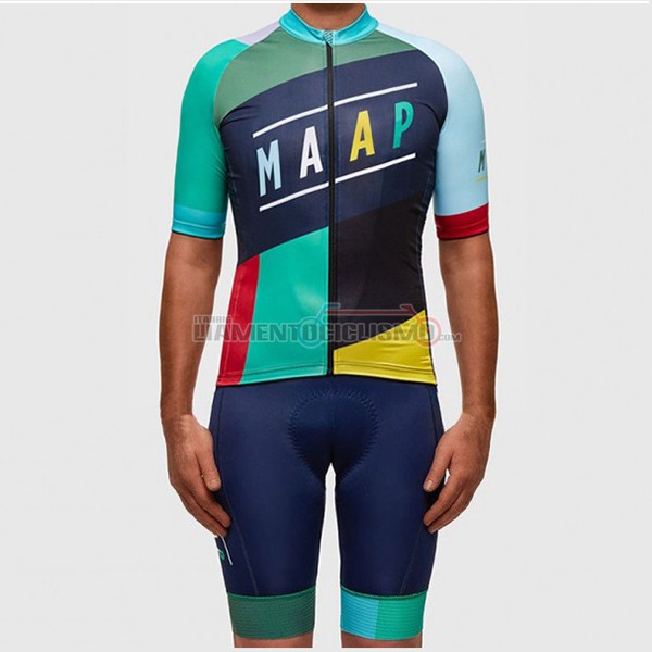 2017 Abbigliamento Ciclismo Maap Manica Corta Blu e Celeste