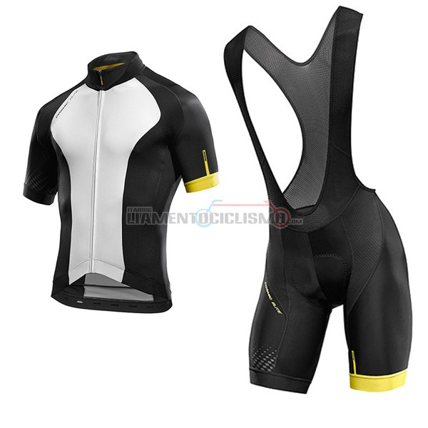 2017 Abbigliamento Ciclismo Mavic Manica Corta Bianco e Nero