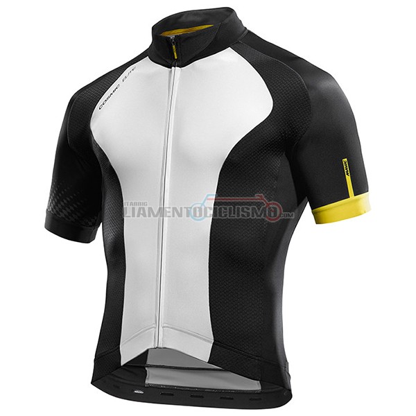 2017 Abbigliamento Ciclismo Mavic Manica Corta Bianco e Nero