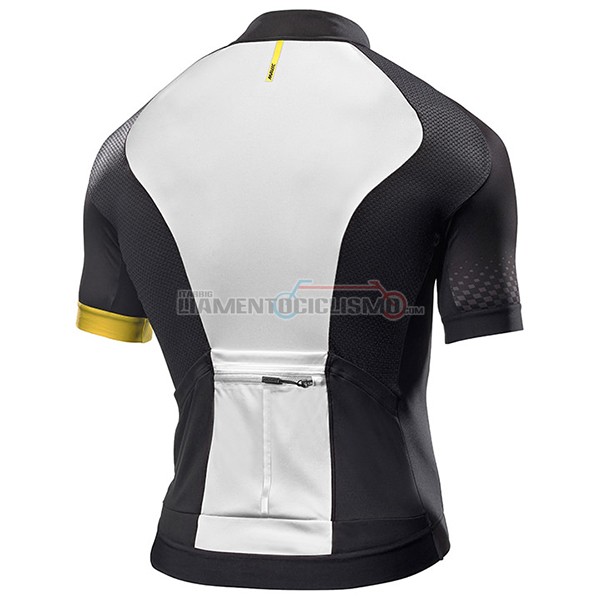 2017 Abbigliamento Ciclismo Mavic Manica Corta Bianco e Nero