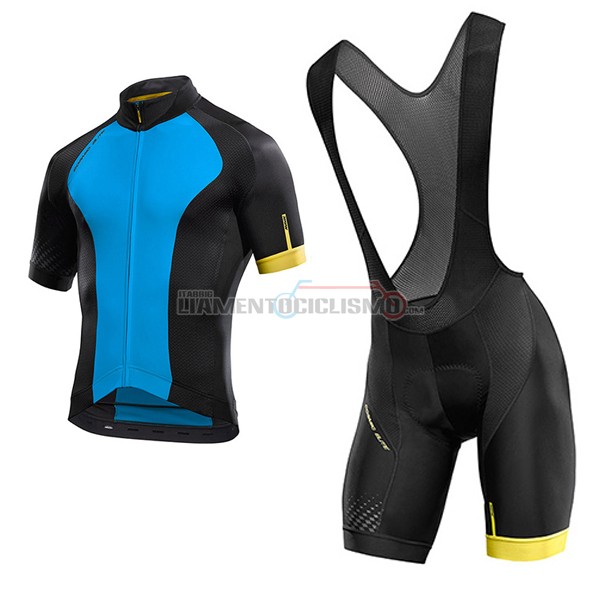 2017 Abbigliamento Ciclismo Mavic Manica Corta Blu e Nero