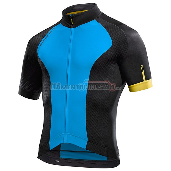 2017 Abbigliamento Ciclismo Mavic Manica Corta Blu e Nero