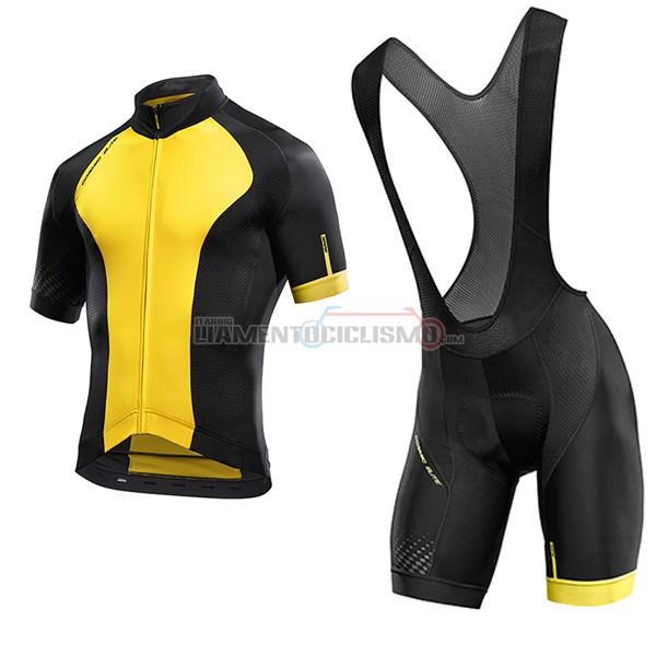 2017 Abbigliamento Ciclismo Mavic Manica Corta Giallo e Nero