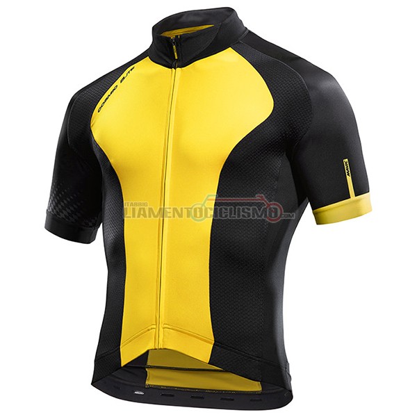 2017 Abbigliamento Ciclismo Mavic Manica Corta Giallo e Nero
