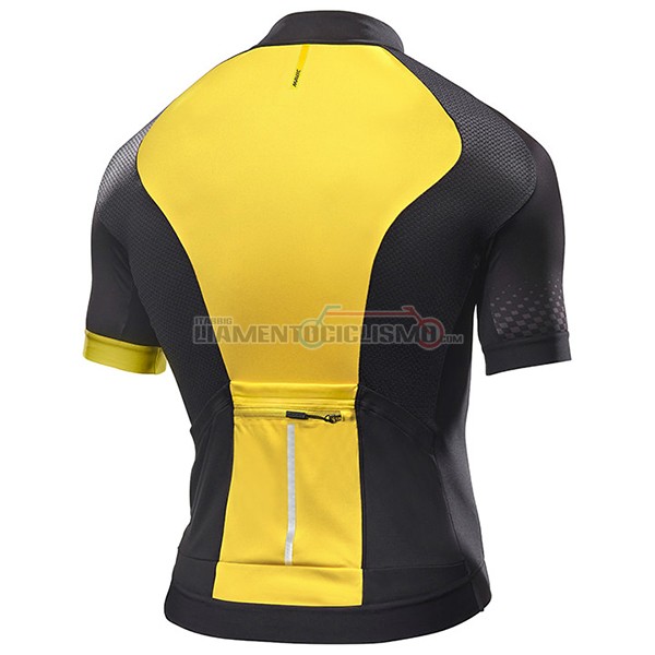 2017 Abbigliamento Ciclismo Mavic Manica Corta Giallo e Nero