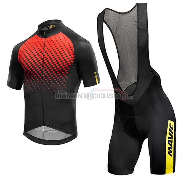 2017 Abbigliamento Ciclismo Mavic Manica Corta Rosso e Nero