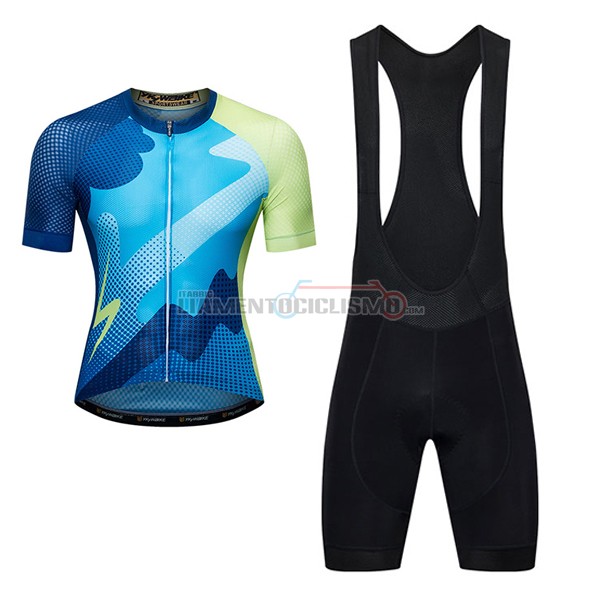 2017 Abbigliamento Ciclismo Ykywbike AA04 ADH04 Manica Corta Blu