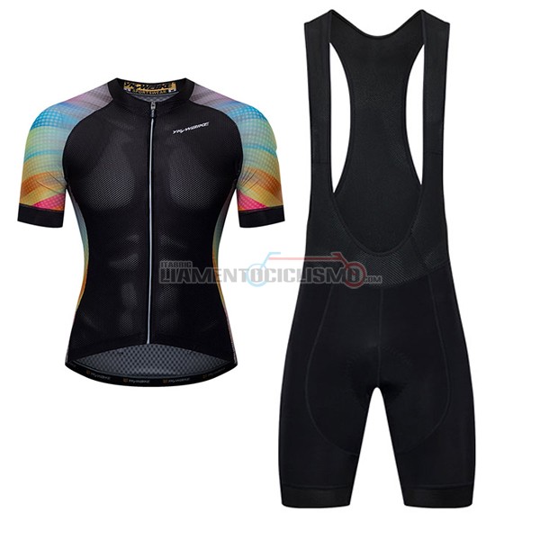 2017 Abbigliamento Ciclismo Ykywbike AA05 ADH05 Manica Corta Nero