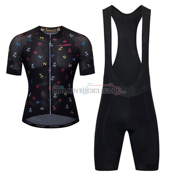 2017 Abbigliamento Ciclismo Ykywbike AA06 ADH06 Manica Corta Nero