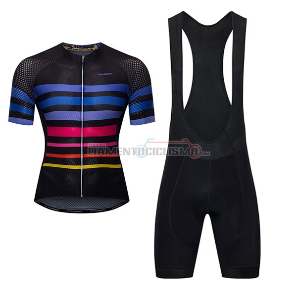 2017 Abbigliamento Ciclismo Ykywbike AA09 ADH09 Manica Corta Nero e Blu