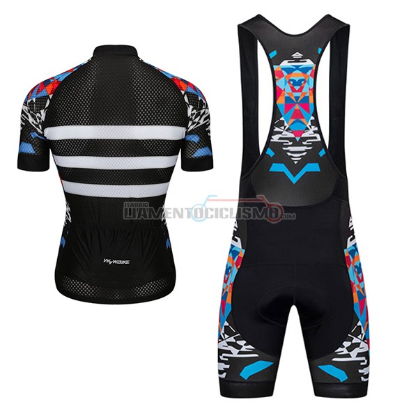 2017 Abbigliamento Ciclismo Ykywbike AA12 ADH12 Manica Corta Nero e Bianco