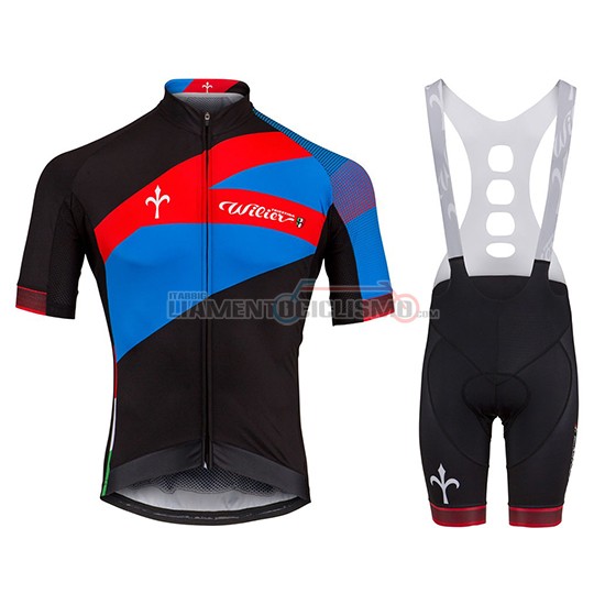 Abbigliamento Ciclismo Wieiev Spark Manica Corta 2018 Rosso Blu