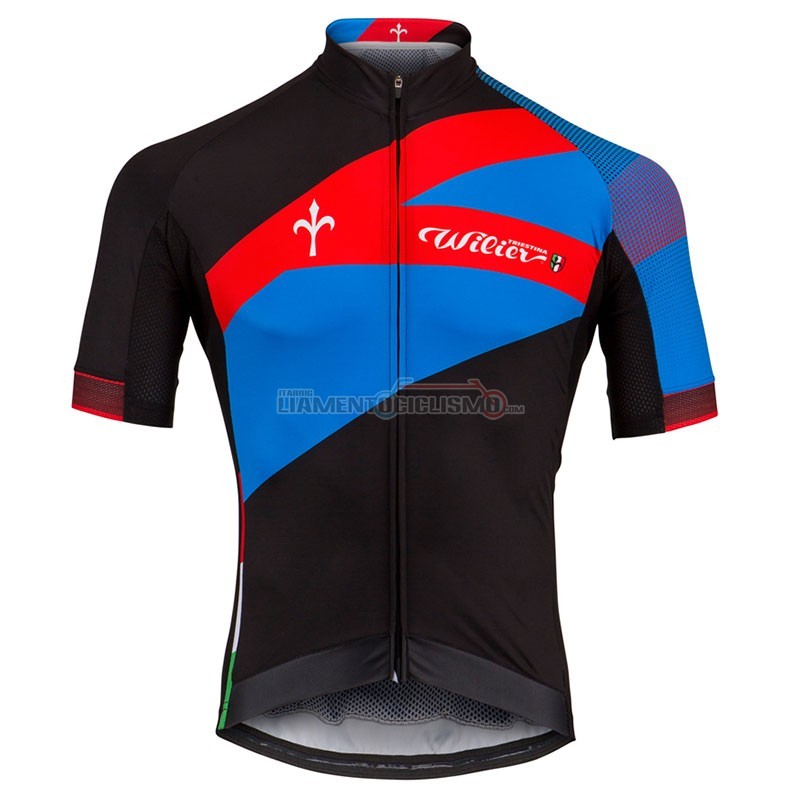 Abbigliamento Ciclismo Wieiev Spark Manica Corta 2018 Rosso Blu