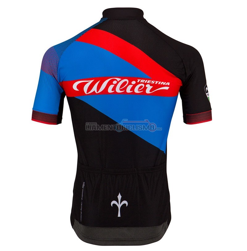 Abbigliamento Ciclismo Wieiev Spark Manica Corta 2018 Rosso Blu