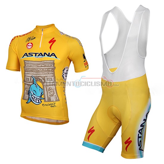 Abbigliamento Ciclismo Astana 2014 giallo