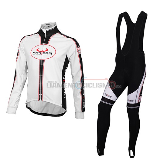 Abbigliamento Ciclismo Bobteam Manica Lunga 2016 bianco