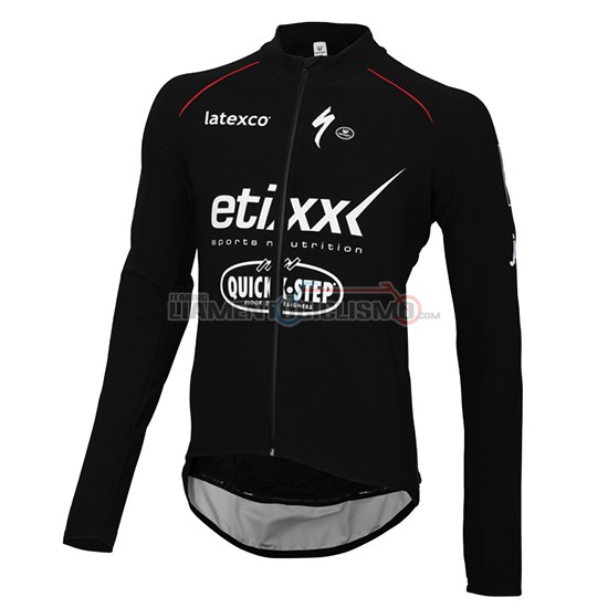 Abbigliamento Ciclismo Ettix Quick Step Manica Lunga 2015 nero e bianco