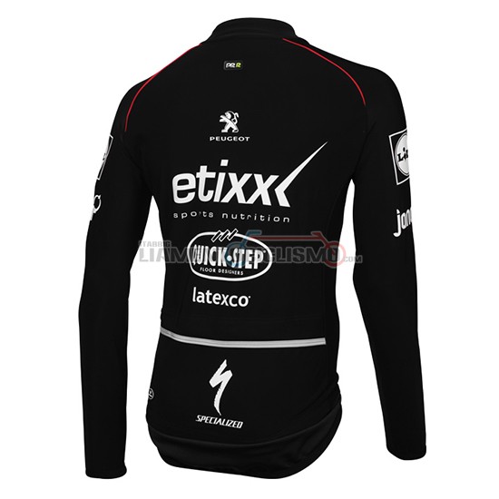 Abbigliamento Ciclismo Ettix Quick Step Manica Lunga 2015 nero e bianco