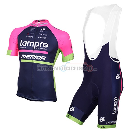 Abbigliamento Ciclismo Lampre 2016 blu e rosa