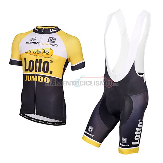 Abbigliamento Ciclismo Lotto NL Jumbo 2015 giallo e nero