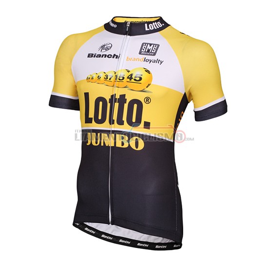 Abbigliamento Ciclismo Lotto NL Jumbo 2015 giallo e nero 