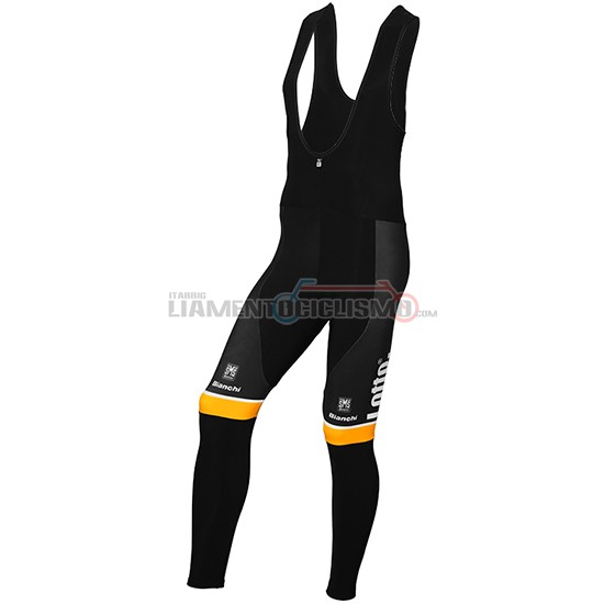 Abbigliamento Ciclismo Lotto NL Jumbo Manica Lunga 2015 giallo e nero 