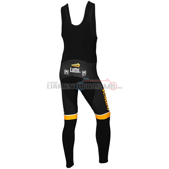 Abbigliamento Ciclismo Lotto NL Jumbo Manica Lunga 2015 giallo e nero 