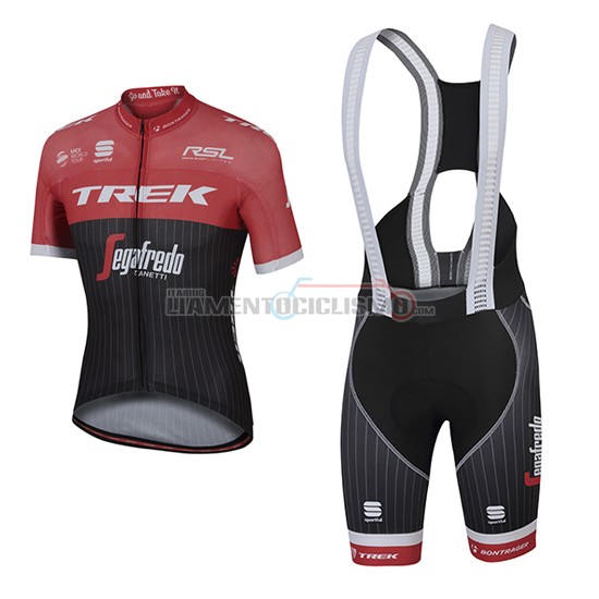 Abbigliamento Ciclismo Trek Segafredo 2017 nero e rosso