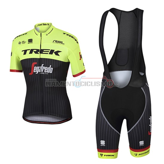 Abbigliamento Ciclismo Trek Segafredo 2017 nero e verde