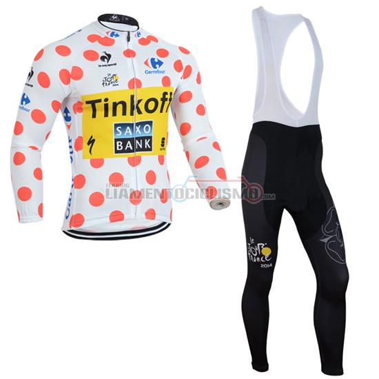 Abbigliamento Ciclismo Tour de France Saxo Bank ML 2014 bianco e rosso