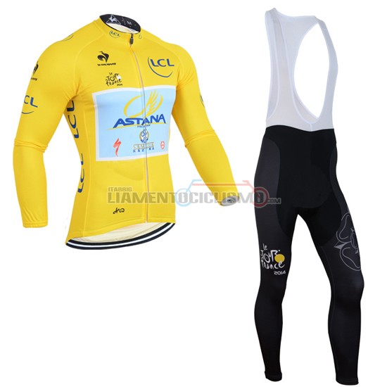 Abbigliamento Ciclismo Tour de France Astana ML 2014 giallo