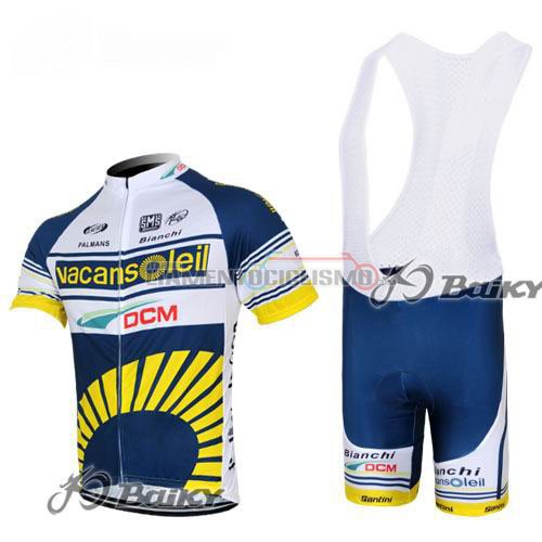 Abbigliamento Ciclismo Vacansoleil 2012 bianco e giallo