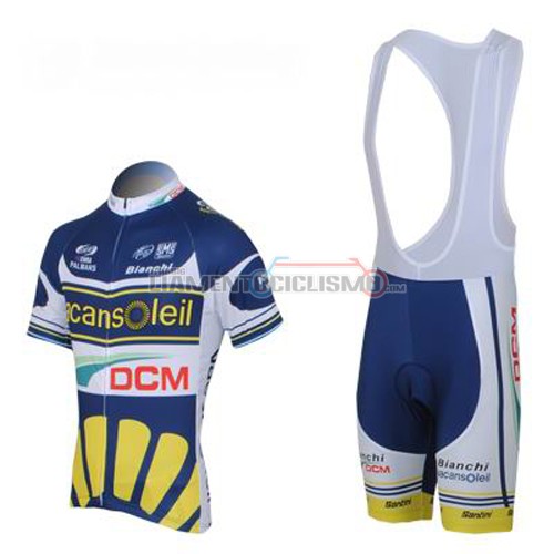 Abbigliamento Ciclismo Vacansoleil 2013 blu e giallo