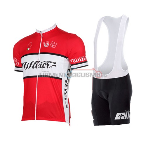 Abbigliamento Ciclismo Wieiev 2015 bianco rosso
