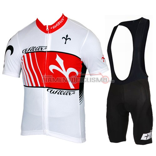 Abbigliamento Ciclismo Wieiev 2015 rosso e bianco